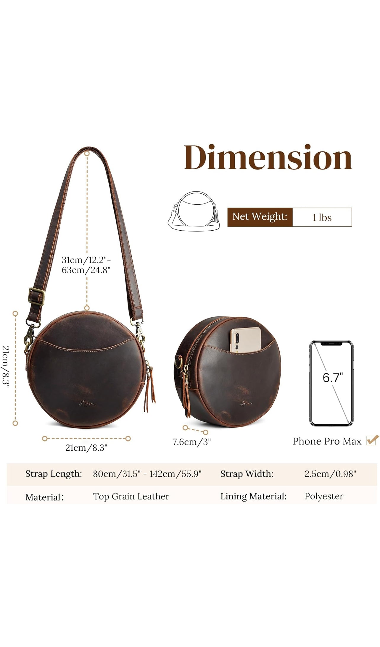 Trendy Circle Cross Body Shoulder Bag
