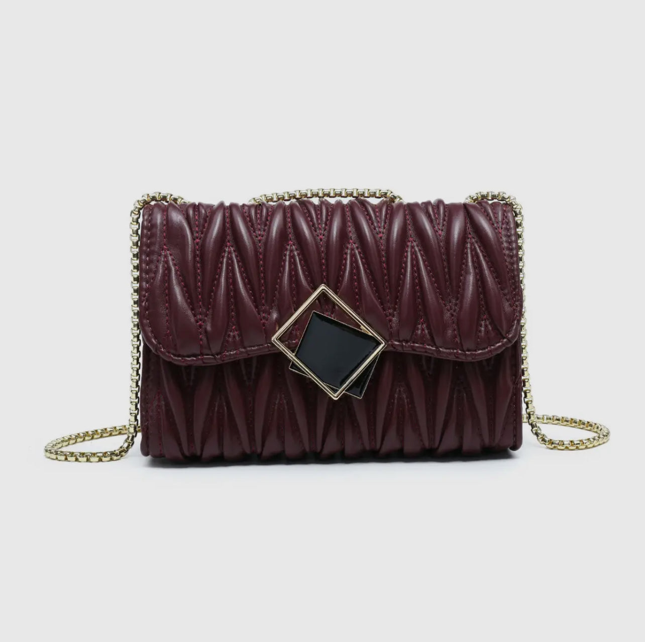 Quilted Crossbody – Metal Accent