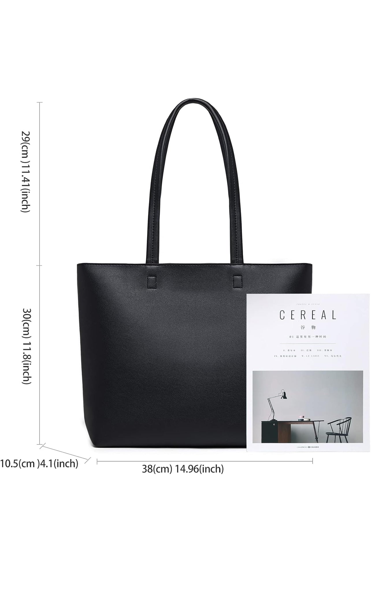 Classic Black Handbag With Zip