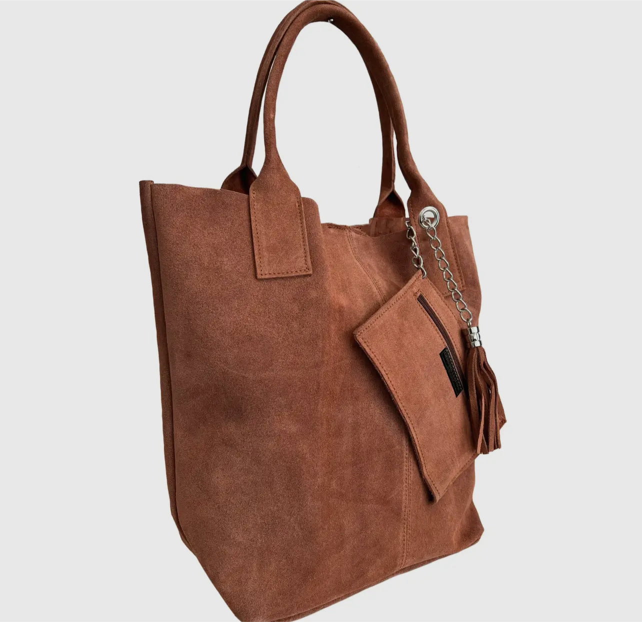 Suede Leather Large Tote