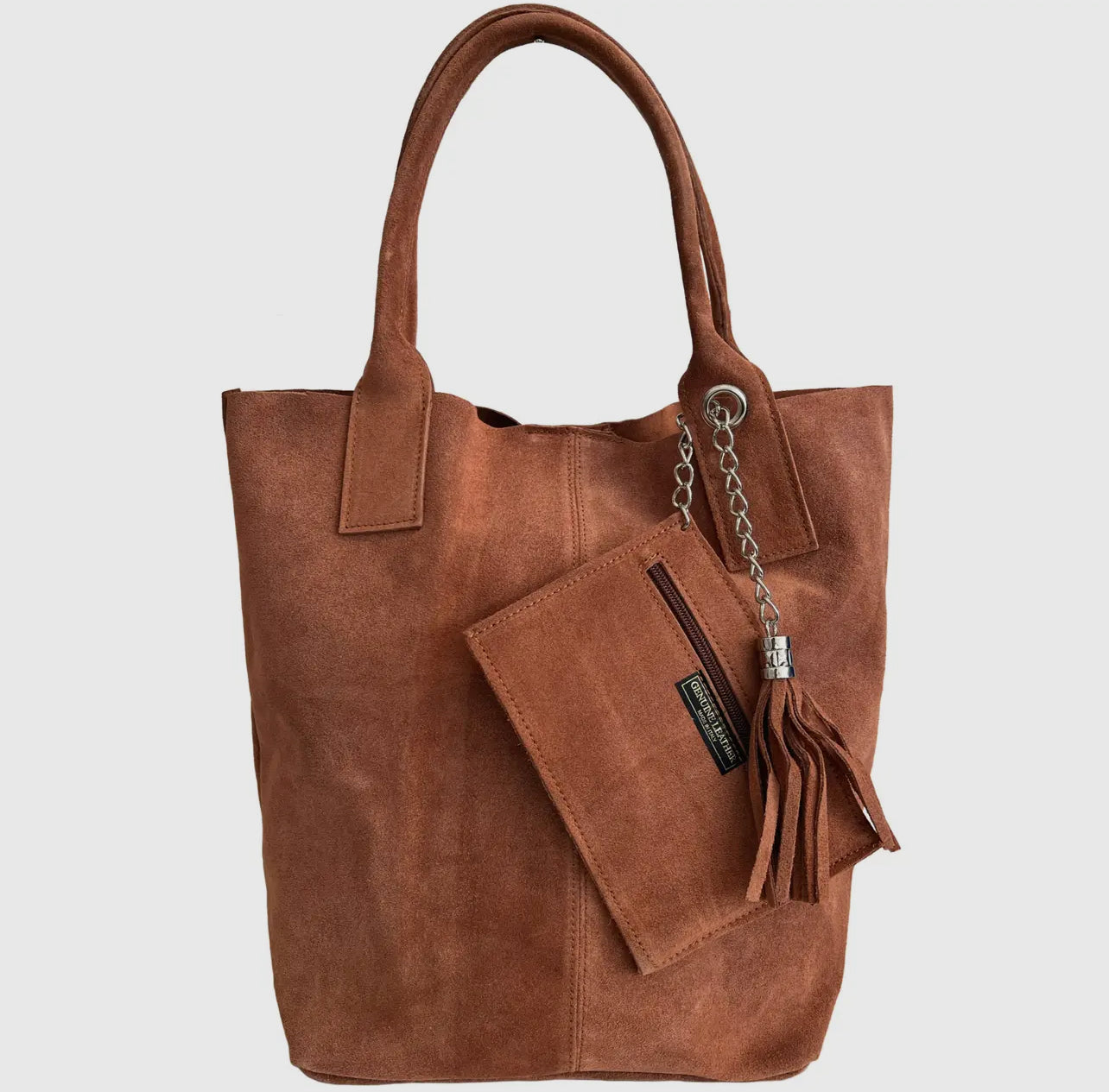 Suede Leather Large Tote
