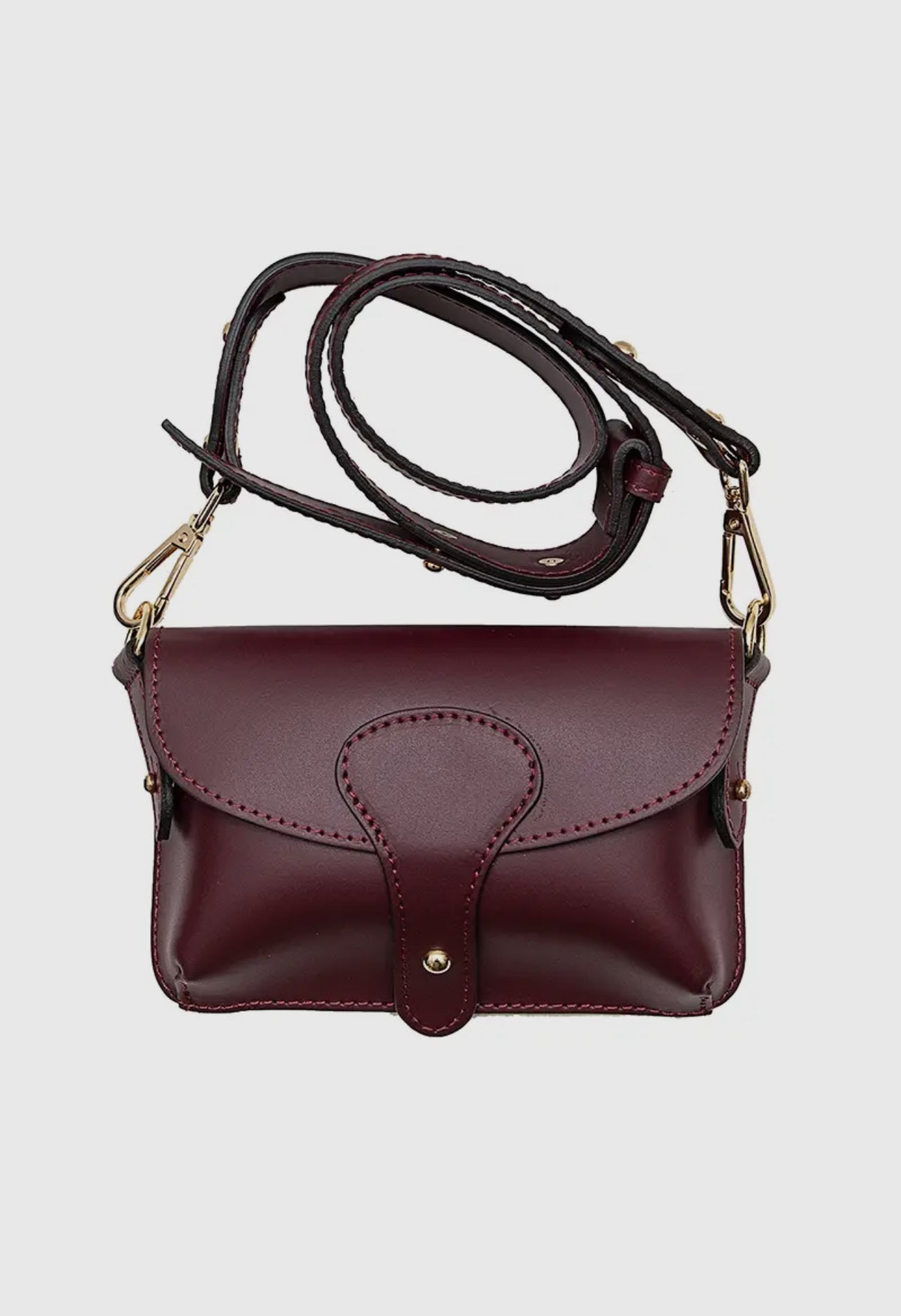 Smooth cowhide leather fanny pack